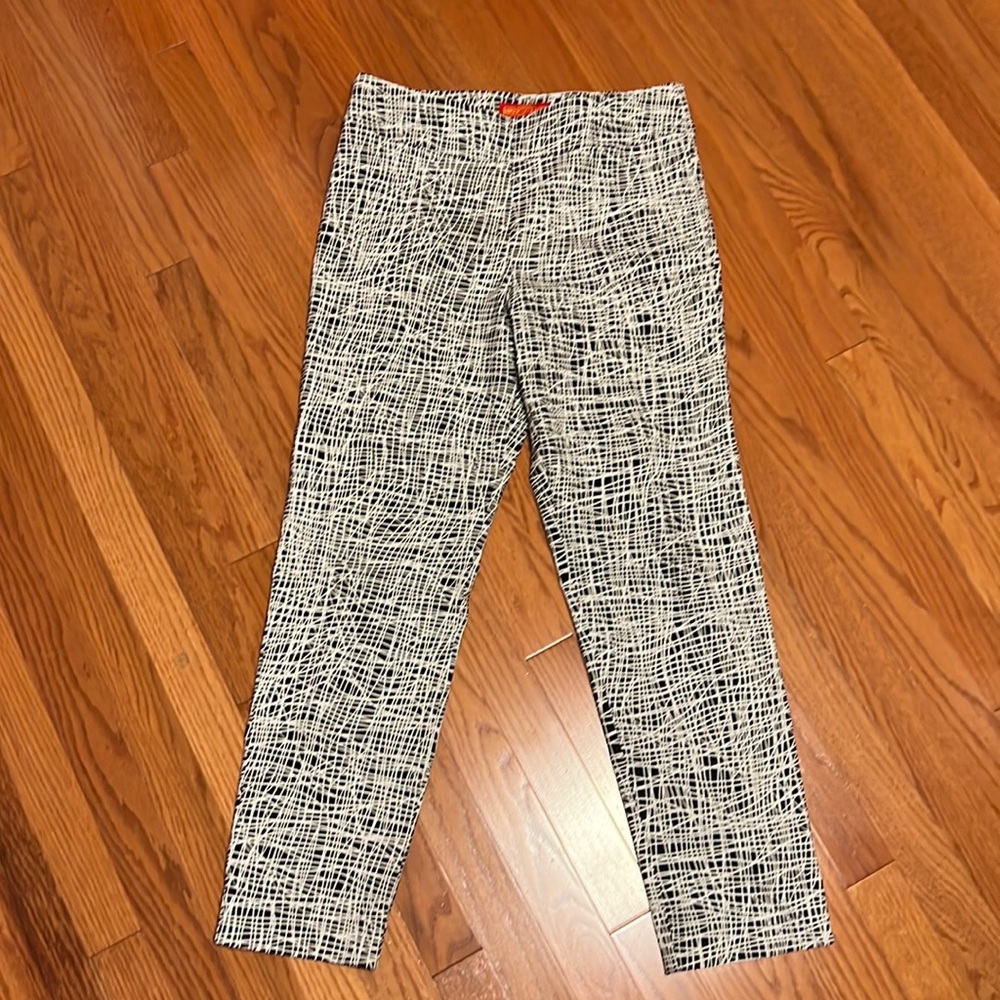 Black and white pull up pants with style and sass